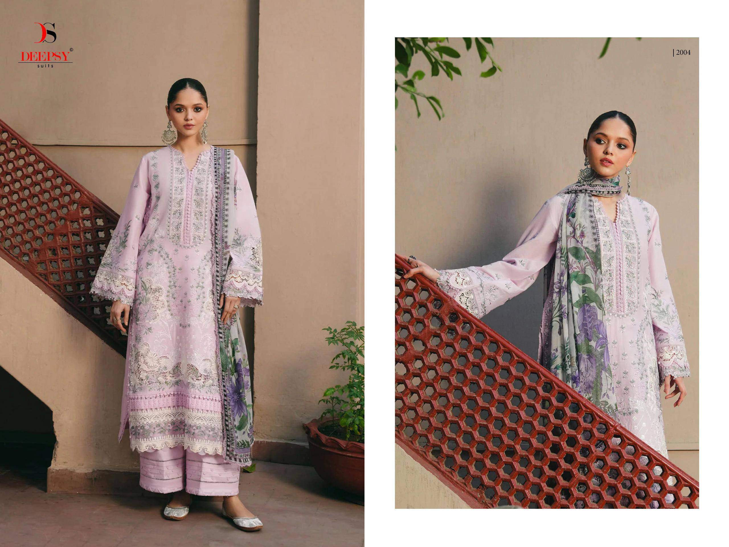 ELAF  Premium-5 Luxury Lawn by DEEPSY SUITS 2001 TO 2006 SERIES Pakistani Stylish Embroidered Pure Cotton Dresses At Wholesale Price